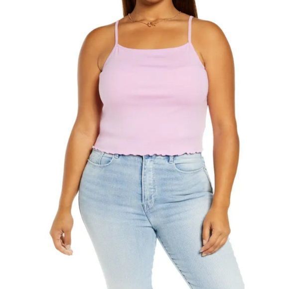 NWOT BP Square Neck Crop Camisole in Purple Tulip (2X) - Picture 11 of 11